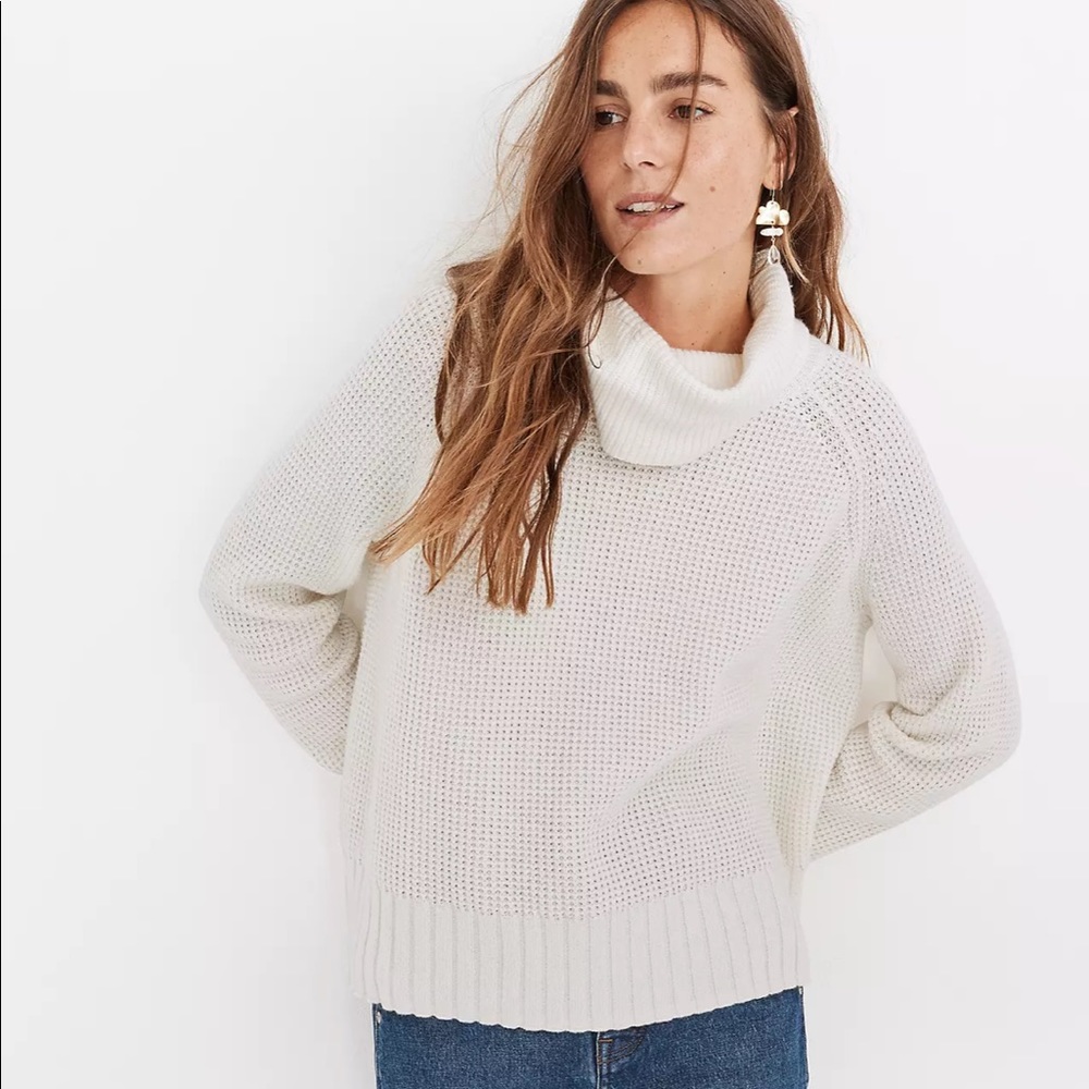 Madewell Eastbrook Turtleneck Cross-Back Sweater